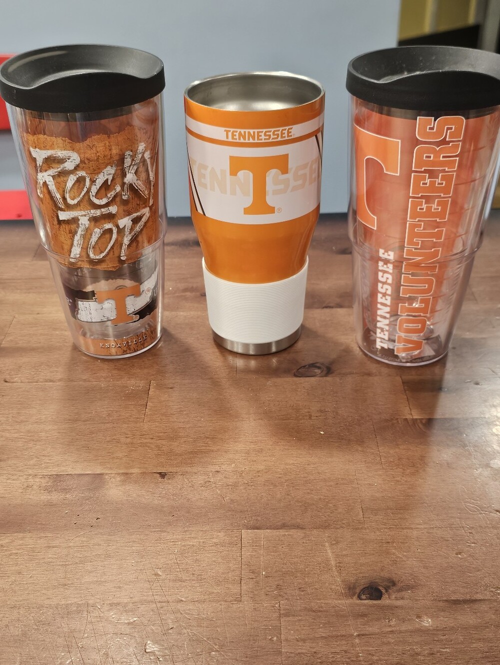 Lot of 3 Tennessee Volunteers 24oz Tumblers – Tervis Rocky Top & Boelter Stainle